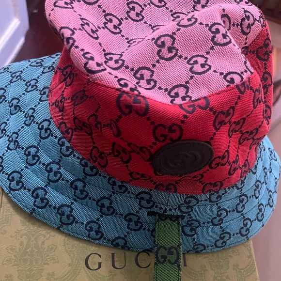 Gucci Monogram Canvas Bucket Hat with straps- multicolor - Picture 7 of 7